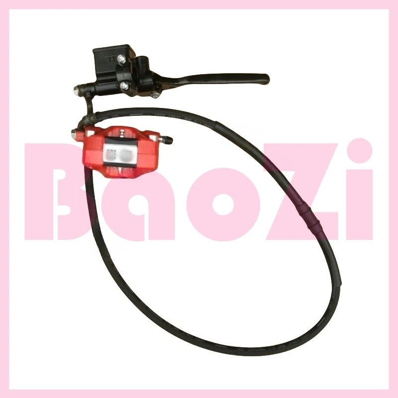 Front Disc Brake Pump Assembly Red Caliper for Zonsen Piaggio Byq100t-e Sport Version