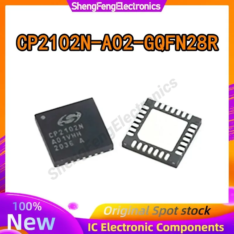 

5PCS CP2102N-A02-GQFN28R CP2102 CP2102N CP2102N-A CP2102N-A02 CP2102N-A02-GQFN28 IC USB TO UART BRIDGE QFN-28 in Stock