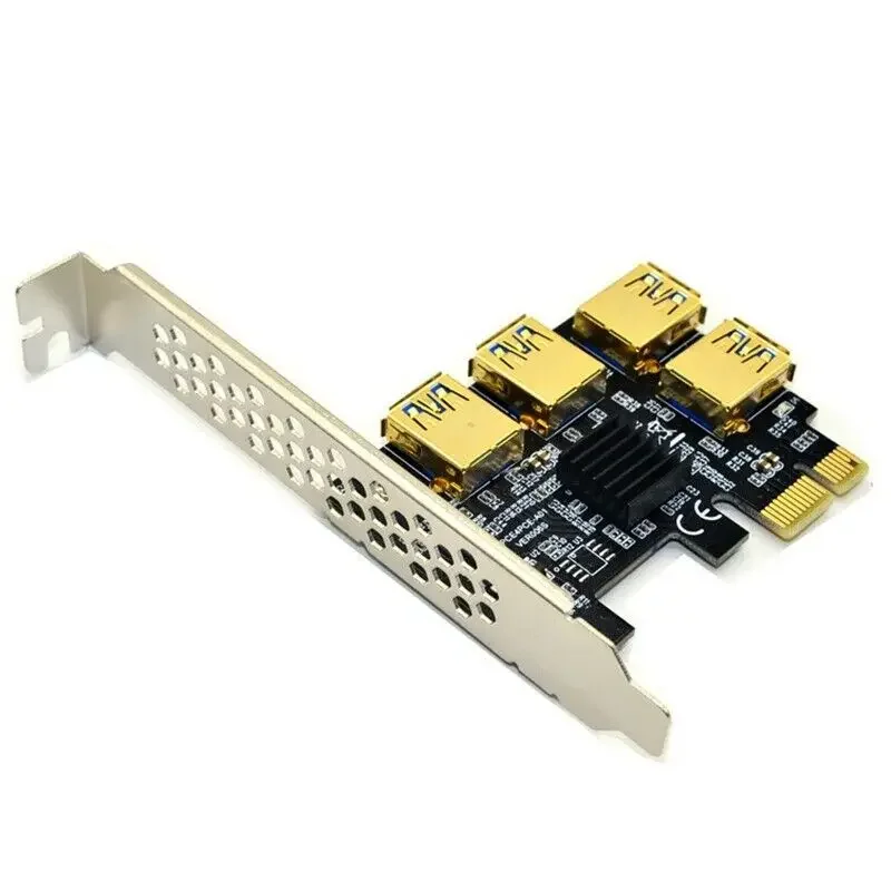 

PCI-E PCI Express Riser Card 1x To 16x 1 To 4 USB 3.0 Slot Multiplier Hub Adapter for Bitcoin Mining Miner BTC Devices