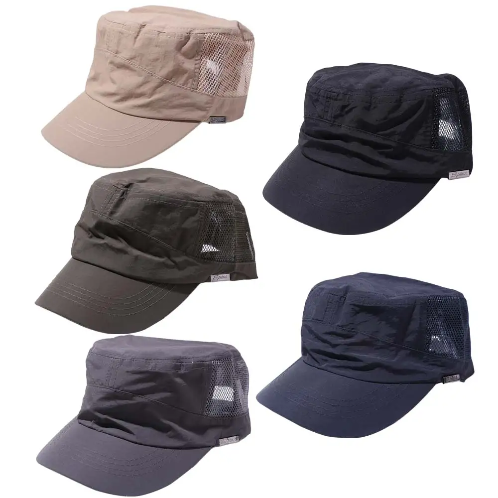 

Fashion Adjustable Flat Top Hat Solid Color Quick Drying Flat Peaked Cap Outdoor Hiking Men’s Sun Hat Unisex