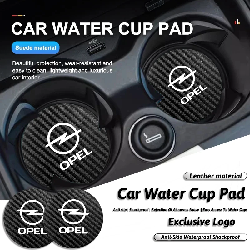 2 pçs porta-copos à prova dwaterproof água do carro antiderrapante copo de água esteira para opel corsa astra insignia vectra zafira meriva mokka grandland