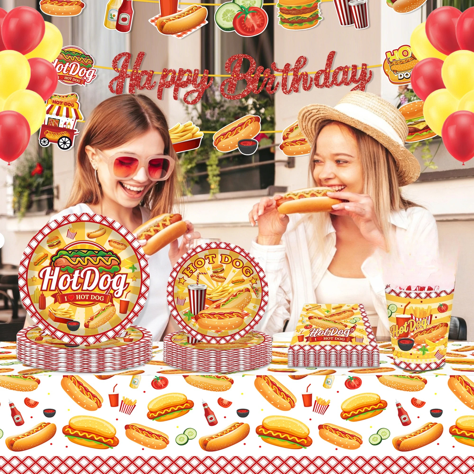 BBQ Hot Dog Fast Food Birthday - Baby Food Dogs 评论和价格