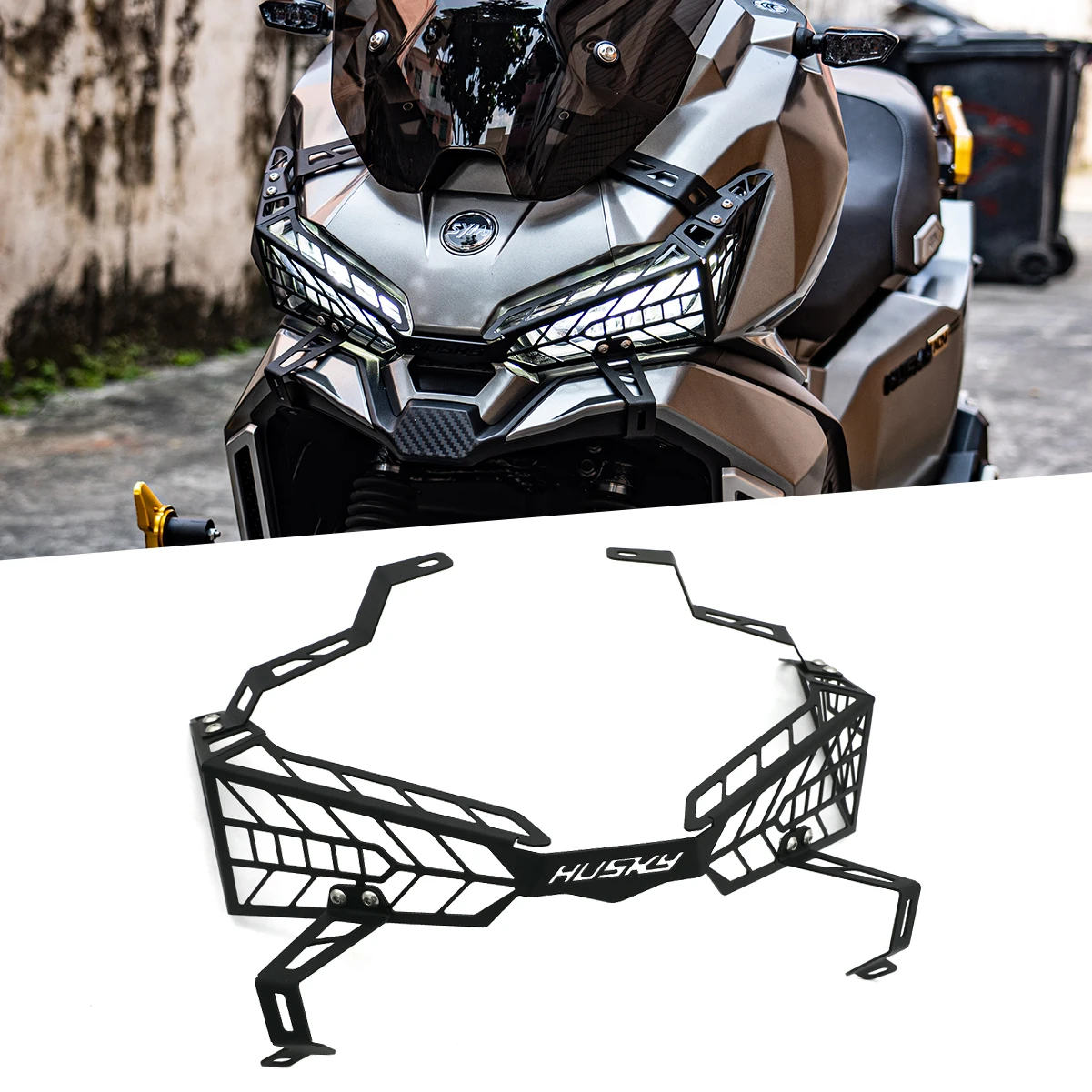 SEMSPEED Husky 150 Headlight Head Light Protective Cover Grille Guard Cover Fits For SYM Husky 150 Protection Motorcycle Part