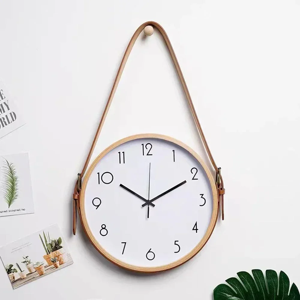 

10 Inches Digit Solid Wood Wall Clock Living Room Modern Contracted Household Decoration Wall Hanging Art Decor Creative Horloge