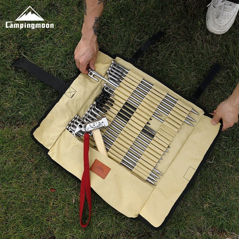 

CAMPINGMOON B-135/B-126 Сумка для креплений для палаток, чехол для колышков, сумка для переноски гвоздей для палаток для кемпинга, походов и пешего туризма