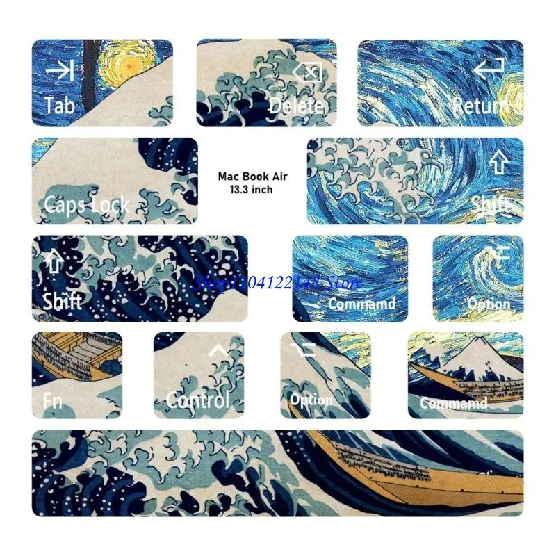 

P9FA Notebook English Keyboard Sticker Color Button Sticker For macair Laptops Film
