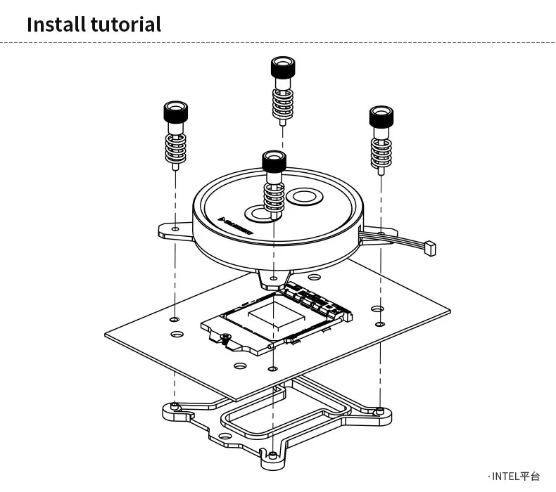 Barrow CPU Water Block use for Intel LGA 1150 1151 1155 1156 1200 1700 / AM3 AM4 / 2011 X99 X299 / Coper Radiator / Support AURA