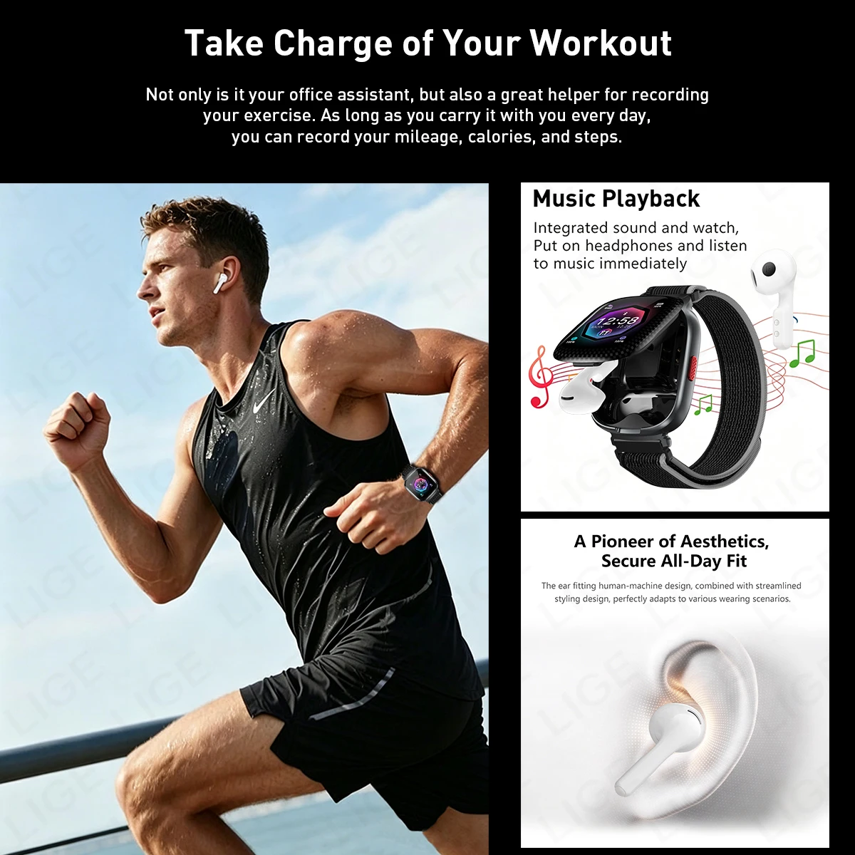 2 In 1 TWS Headset Smart Watch - огляд і ціна Smartwatch Noise Watches For Men