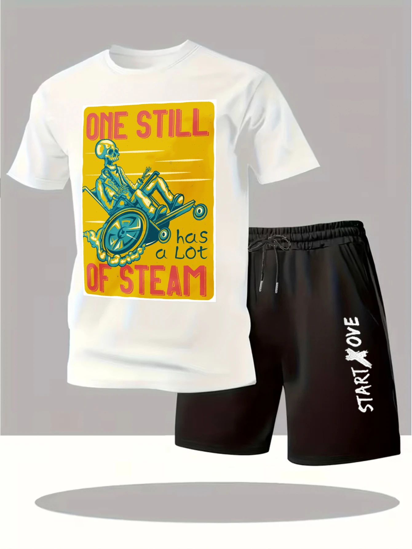 

Мужские комплекты 2025: Новинка! Модный комплект из футболки с коротким рукавом и принтом, спортивный костюм для мужчин, одежда в стиле дрип, мужской спортивный костюм с принтом.