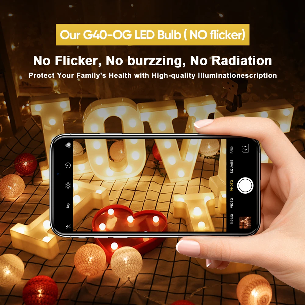 Lâmpada de Filamento LED Retro Dimmable, Iluminação Decorativa, Lâmpadas de Substituição de Luz Pública, E27, G40, 1W, E26, 220V, 10W