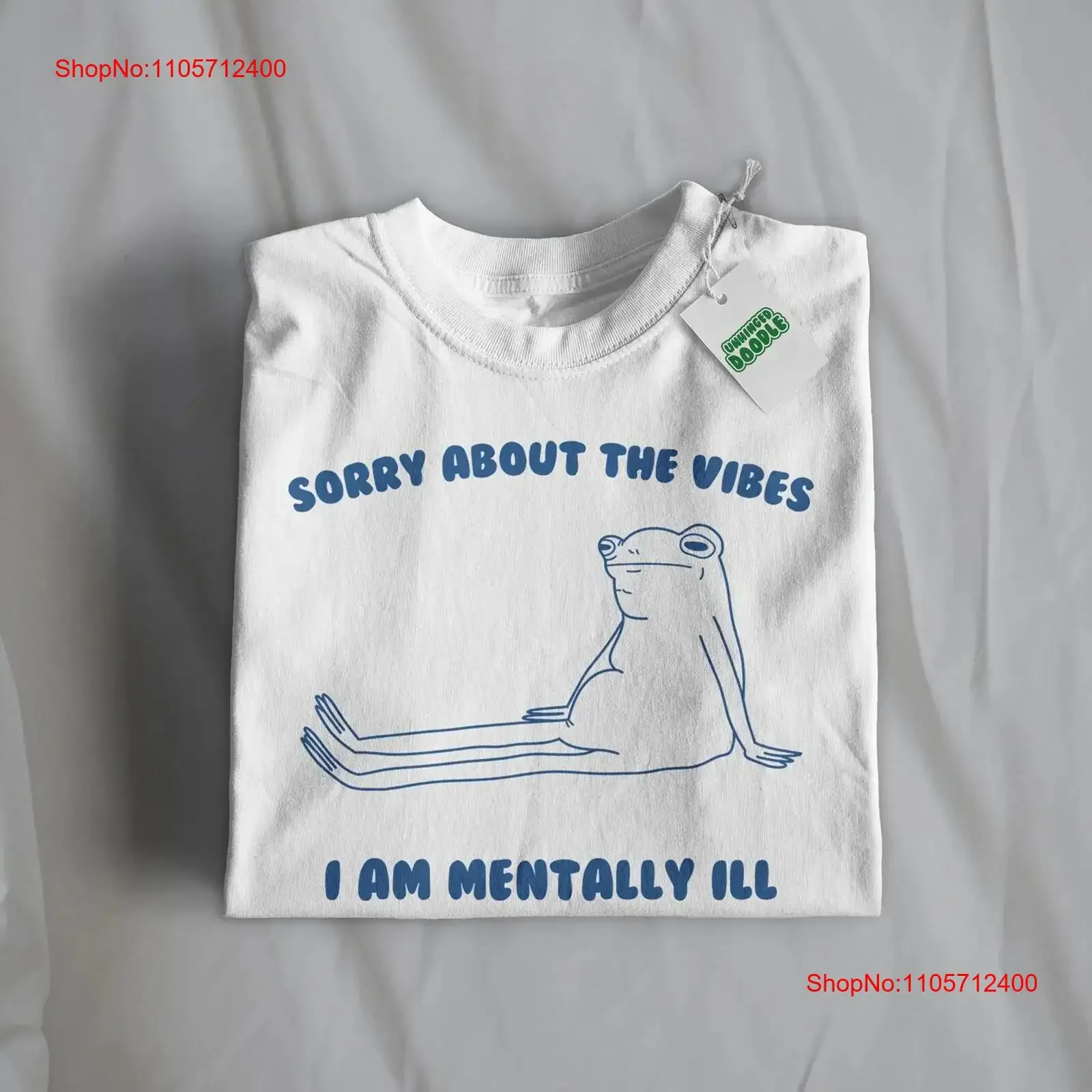Sorry About The Vibes Frog T Shirt Weird Meme Toad vintage Washed Soft designer clothes Slightly Stretched Stylish graphic