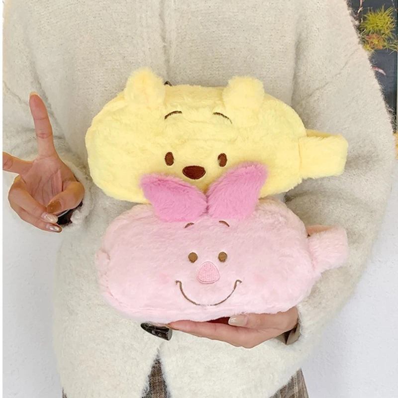 

Мультяшный пенал с Винни-Пухом и Пиглетом, милая мультяшная сумка для канцелярских принадлежностей, косметичка, подходящая для девочек и студентов