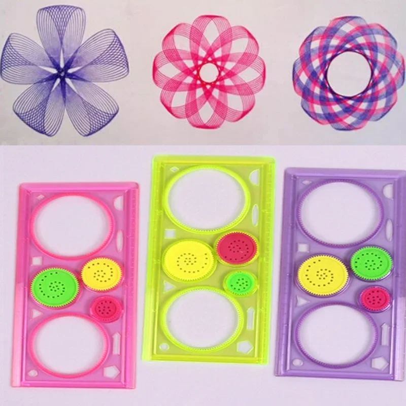 Rompecabezas multifunción para pintar, Spirograph, regla geométrica, herramientas de dibujo para estudiantes, juguetes de dibujo, herramienta de Arte de aprendizaje para niños