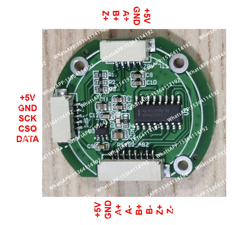 Магнитный энкодер, датчик угла, TLE5012B, высокоточный 15-битный, ABZ, SPI, RS422