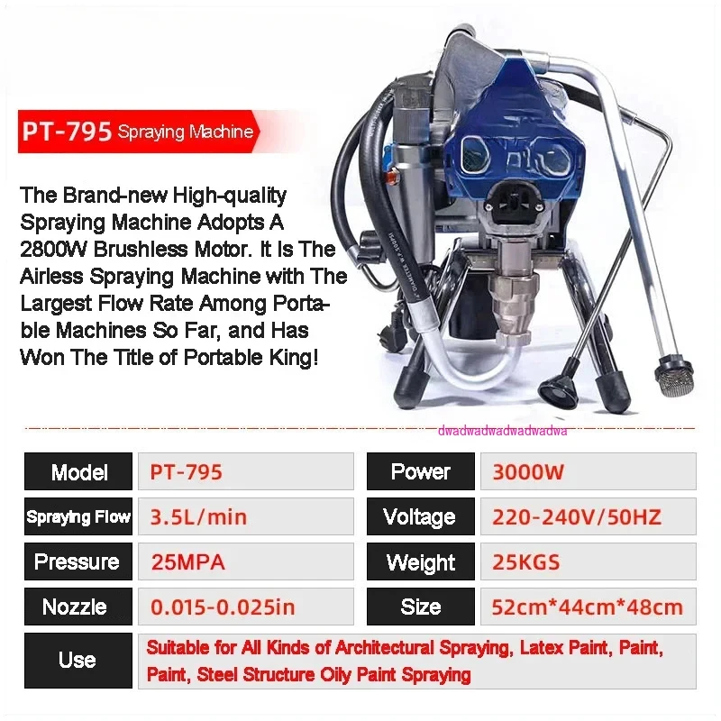 UTTER 895 3500W Profissional Pulverizador Airless de Alta Pressão Pulverizador de Pintura Elétrico Ferramentas de Pintura Pistola Airless