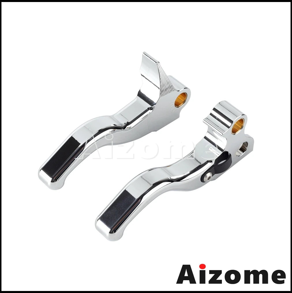 Motorcycle Aluminum Brake/Clutch Lever 2 FINGER 4.8inch Chrome For Harley Touring Electra Glide Classic FLHTC/I FLHT/I  FLHTCU/I