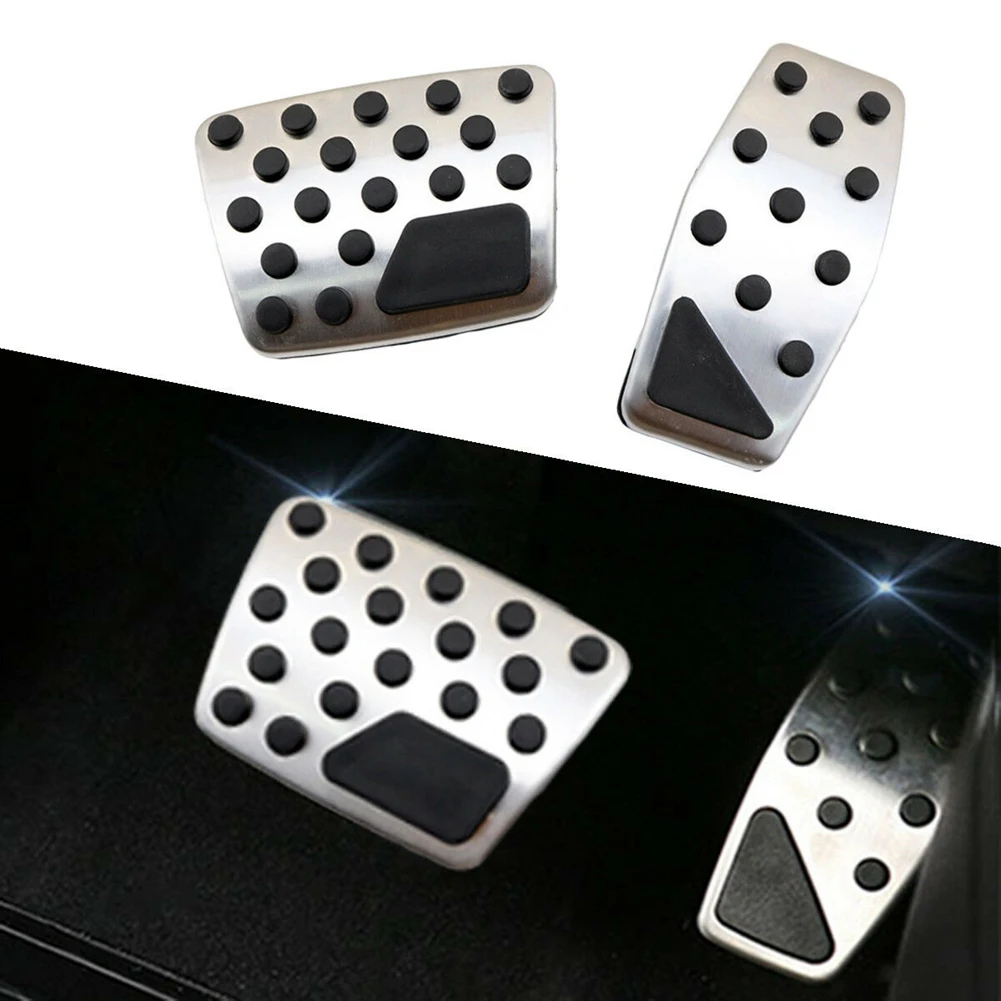 Stainless Steel Accelerator Pedal Gas Brake Pedals Cover Rest Pedals for Jeep Renegade 2015 - 2020 Compass 2017 - 2020