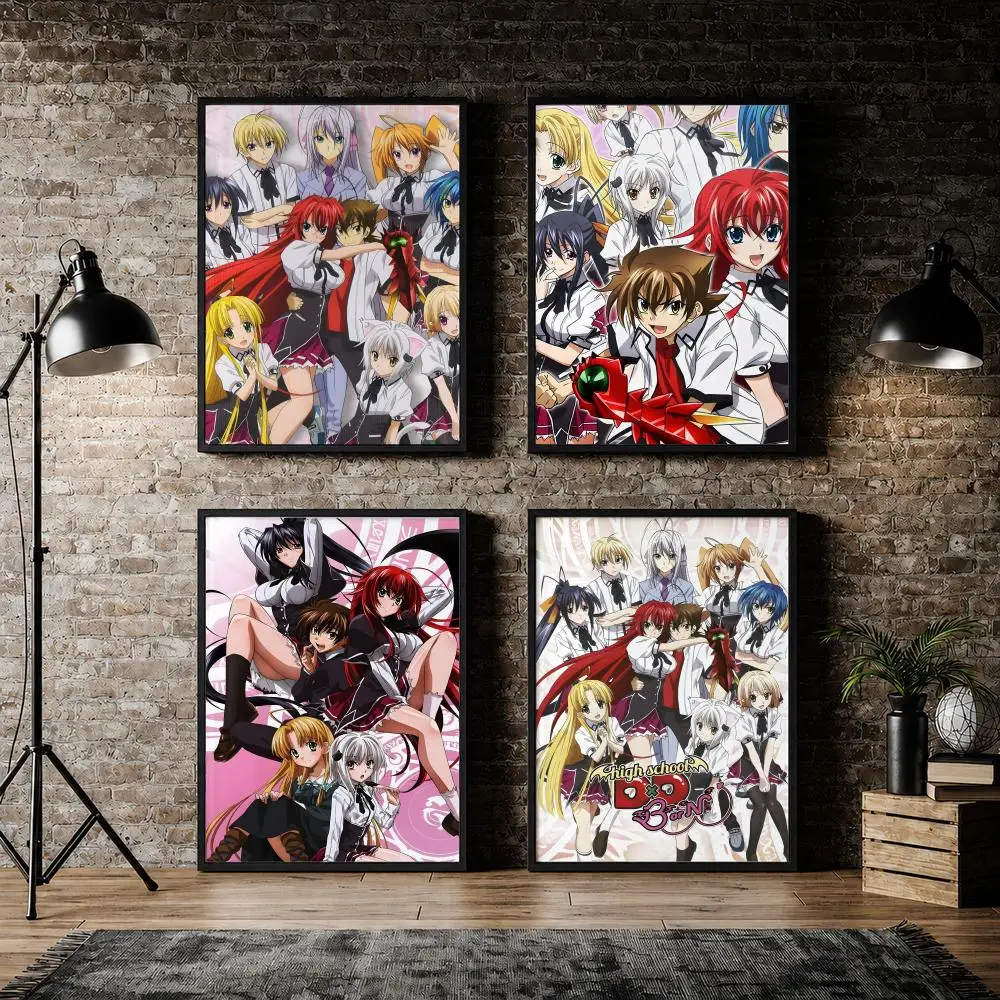 High School DxD Anime Poster PVC HD Peel and Stick Modern Poster Home Office Living Room Dining Room Wall Decor