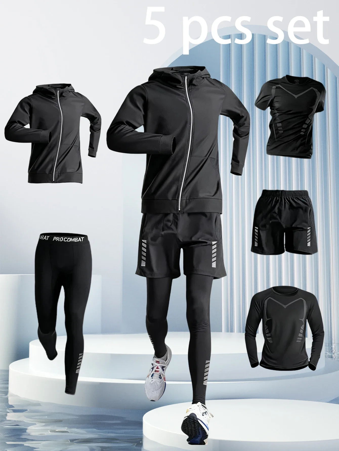 

Набор из 5 предметов для горячего бега 2025 года – очень эластичный и мягкий, с формой, который подходит для тела и стойки каждого движения.