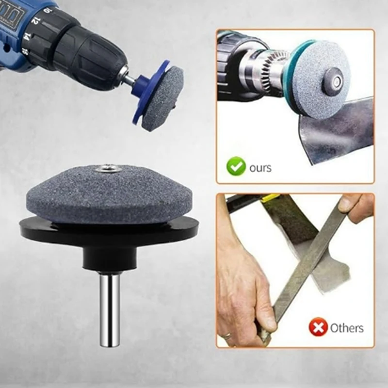 Lawnmower Sharpener,Lawn Mower Blade Sharpener Tool Kit, Universal Attachment for Lawn Mowers for Any Power Hand Drill A-A68X