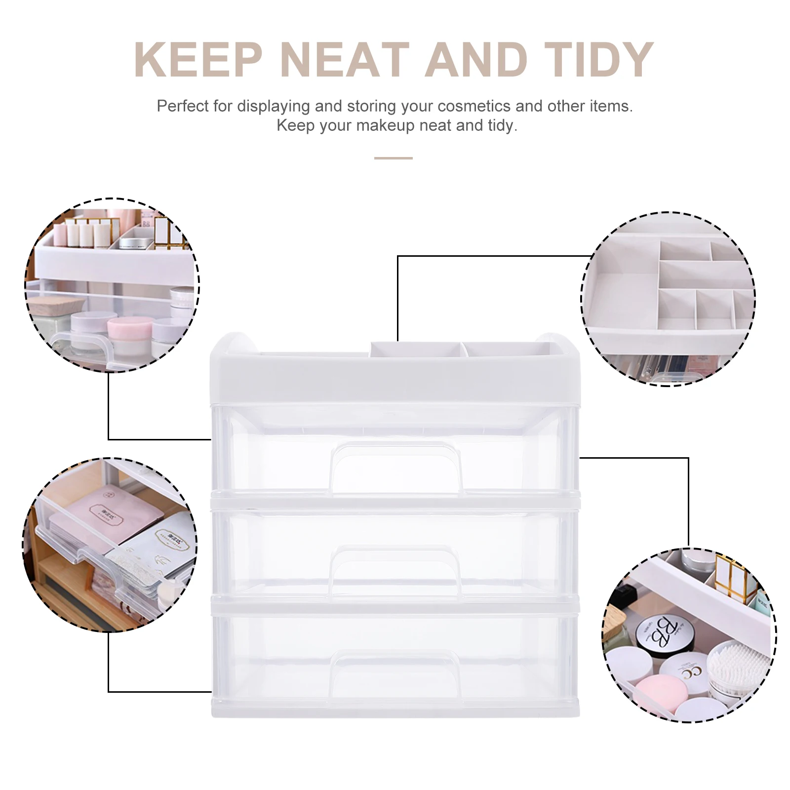 

Multi layer Storage Box Drawer Type Containers ganizer Sundries Boxes Clear PP Material Bedroom Office Use Storage