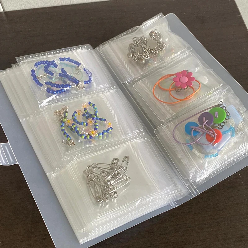 

120 Card Slots Jewelry Photo Album Organizer with Buckle Portable Book Storage for Earrings Necklaces Rings Travel-Friendly Case