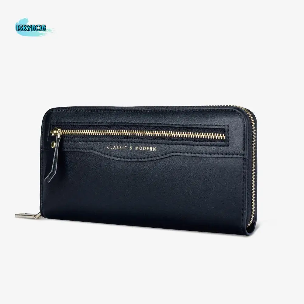 

Portable Zipper PU Long Wallet Large Capacity Luxury Phone Clutch Bag Elegant Multifuctional Money Pocket Lady