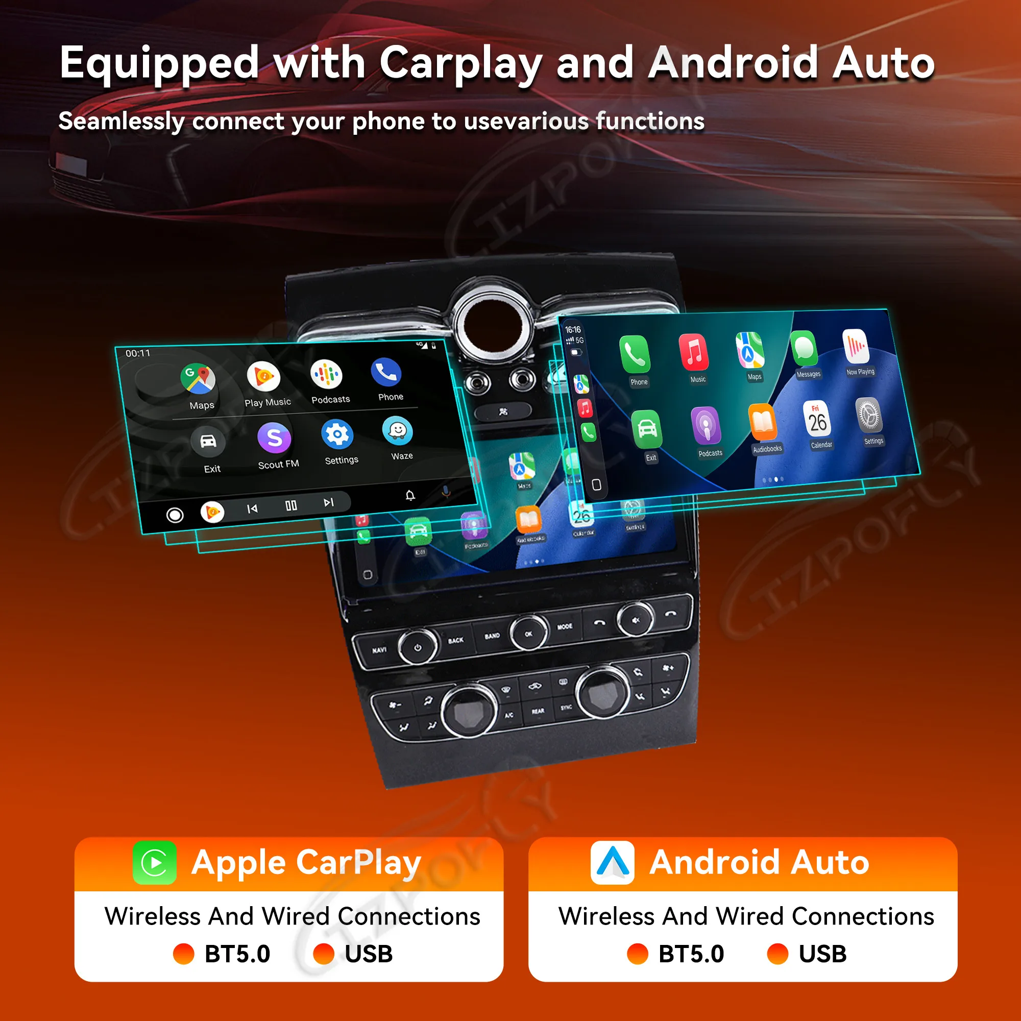 Android 14 Multimedia Stereo Car Radio For Bentley Flying Spur Continental 2005-2019 Head Unit