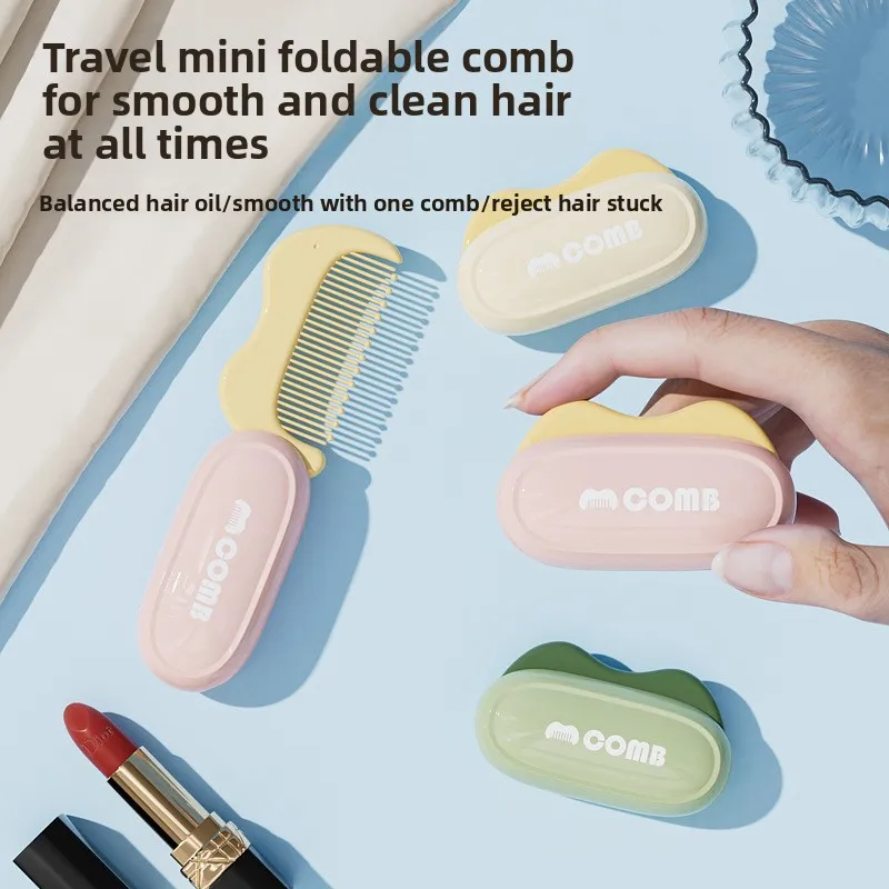Mini folding comb for portable storage, travel comb suitable for children to carry with them, cute and stylish small comb