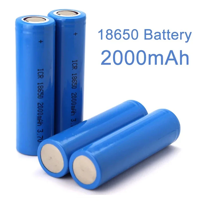 2000mAh True Capacity 18650 100% New Original 18650 Battery 3.7V Rechargeable Lithium Batteries