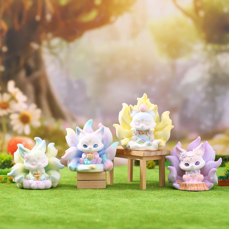 

Eastern Poetry And Painting Nine-Tailed Fox Series Blind Box Trendy Toy Desktop Cute Ornament Mini Model Toys Mystery Box Gifts