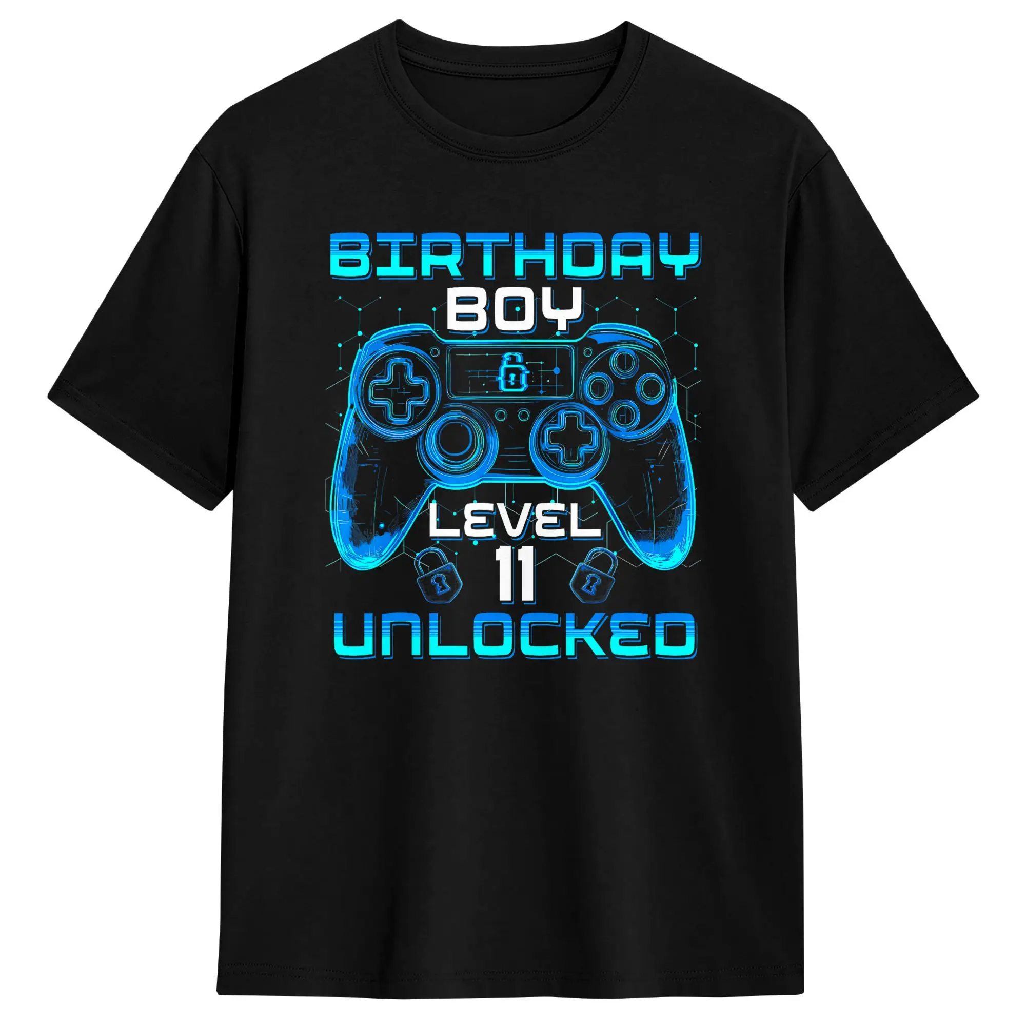 Level 11 Unlocked Video Game Party 11th Birthday Gamer T-Shirt Beach  Trending T Shirts Cotton O Neck Plus Size 5XL Tees