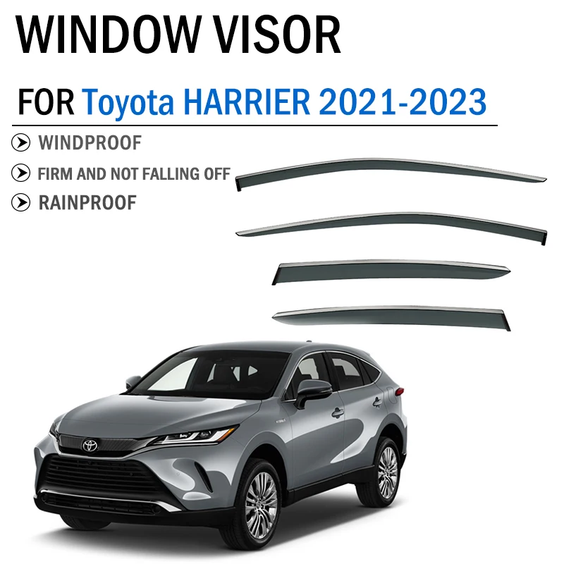 FOR Toyota Harrier xu80 2021 2022 2023 Window Visor Awning Shelters Vent Shades Sun Rain Deflector Guard Car Accessories