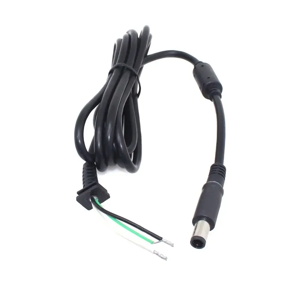 18AWG Copper DC Tip Plug Connector Cord Cable for Dell HP Laptop Charger Adapter black Pin 7.4 x 5.0 with led light 1.8M