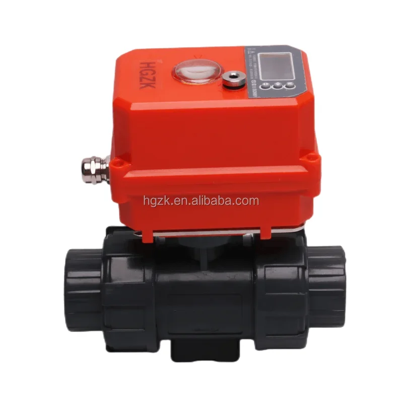 Motorized 2'' 25mm Modulating UPVC Water Control PVC Rotary Electric Actuator Water Ball Valve