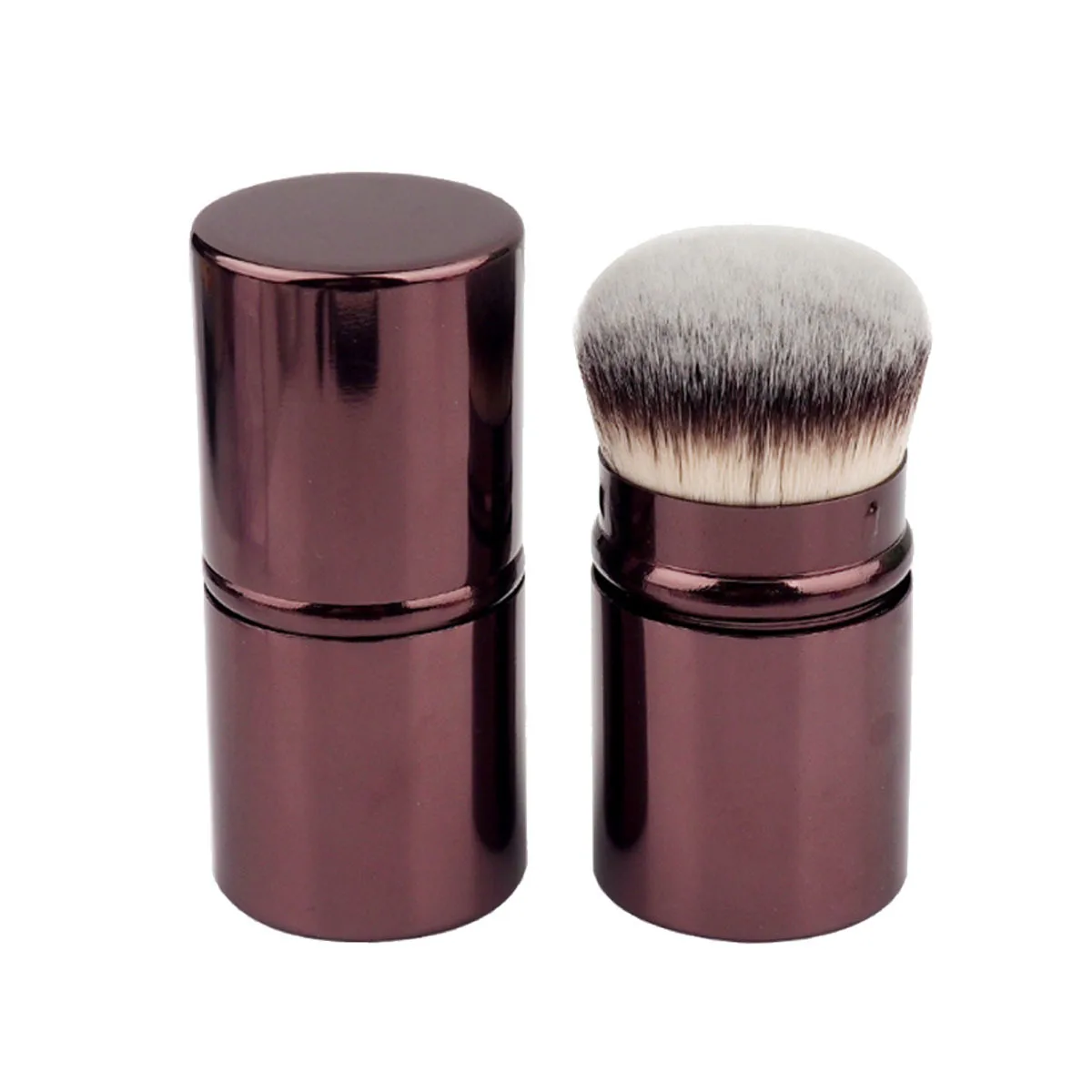 Novo pincel de maquiagem retrátil portátil único, pincel de pó solto, pincel de blush, pincel mágico sem rastros que não absorve pó, presente de maquiagem