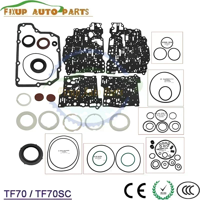 

TF70SC TF70 Automatic Transmission Overhaul Rebuild Kit Brake Seals Clutch Gaskets For CITROEN PEUGEOT Car Accessories K197900C