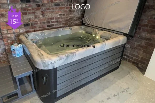 PPP A 4 People  Play and Plug Small Outside Free Standing Massage Jets Spa Tubs Hot Tub Acrylic Outdoor Bathtub