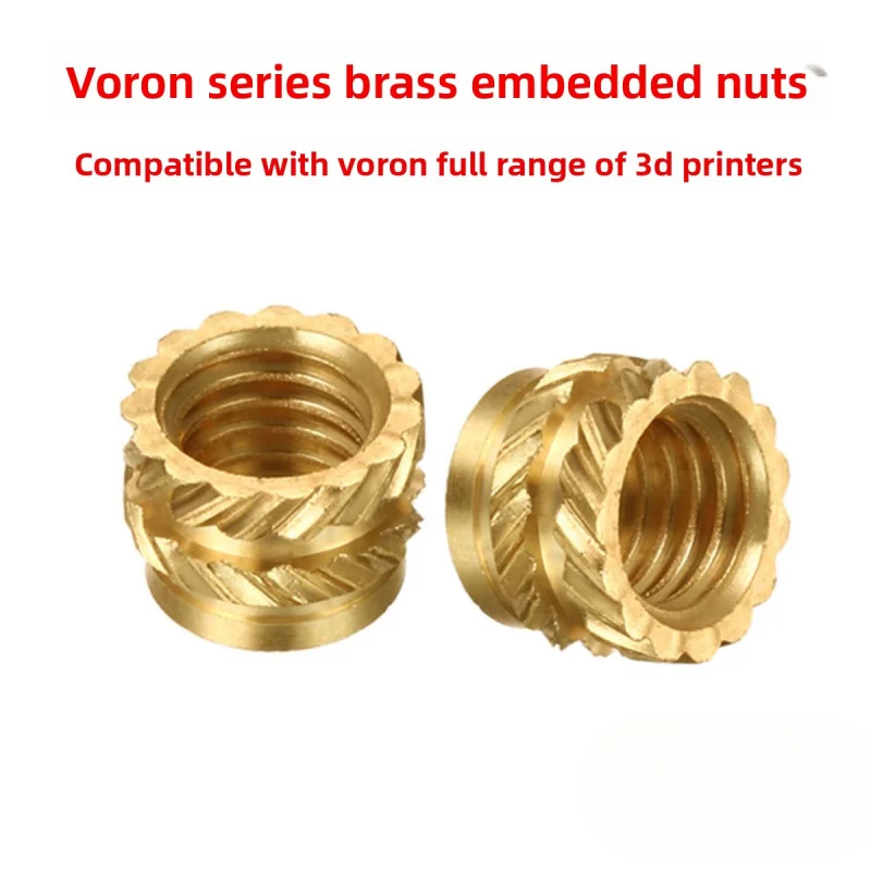 

For Voron 0/0.1/2.4 TWILL knurled brass nut Wolong Threaded Insert