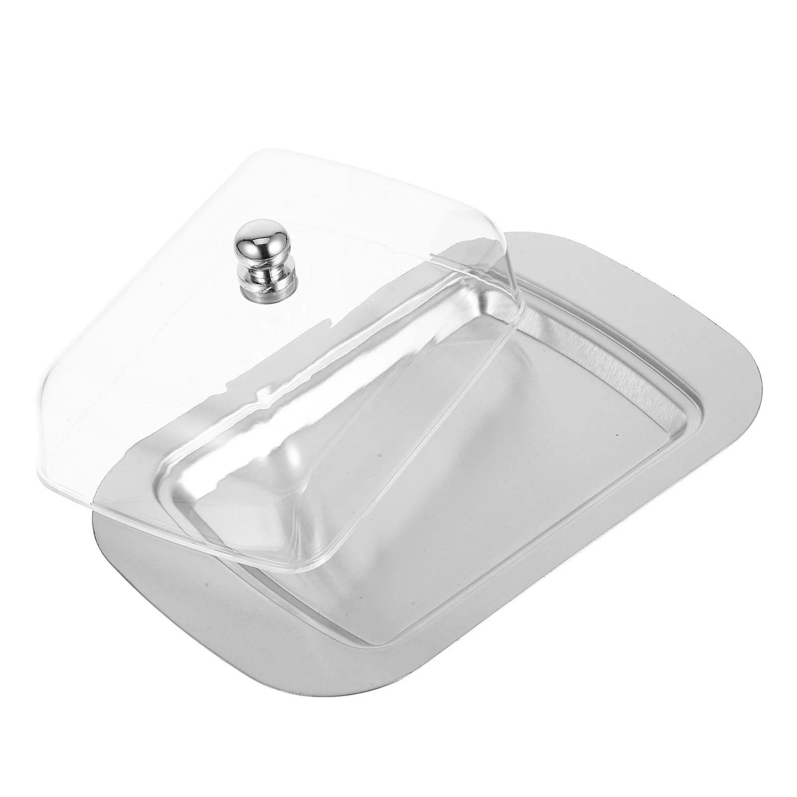 

1 Set Kitchen Box Stainless Steel Storage With Lid Cheese Container Wide Butter Dish Fridge Organizer Butter Holder Cream Cheese