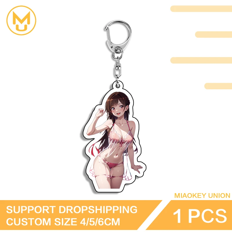Chizuru Mizuhara Big Breasts Personality Keychain Exclusive Lightweight Sexy Bikini Waifu Design Multi Function Durable Keyring