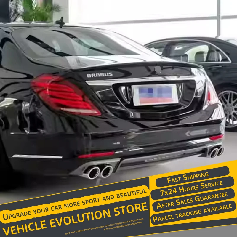 For Mercedes Benz S Class W222 2014-2023 Rear Turnk  Lid Spoiler Roof Window Wings ABS Plasitc Exterior Tuning Accessories Parts