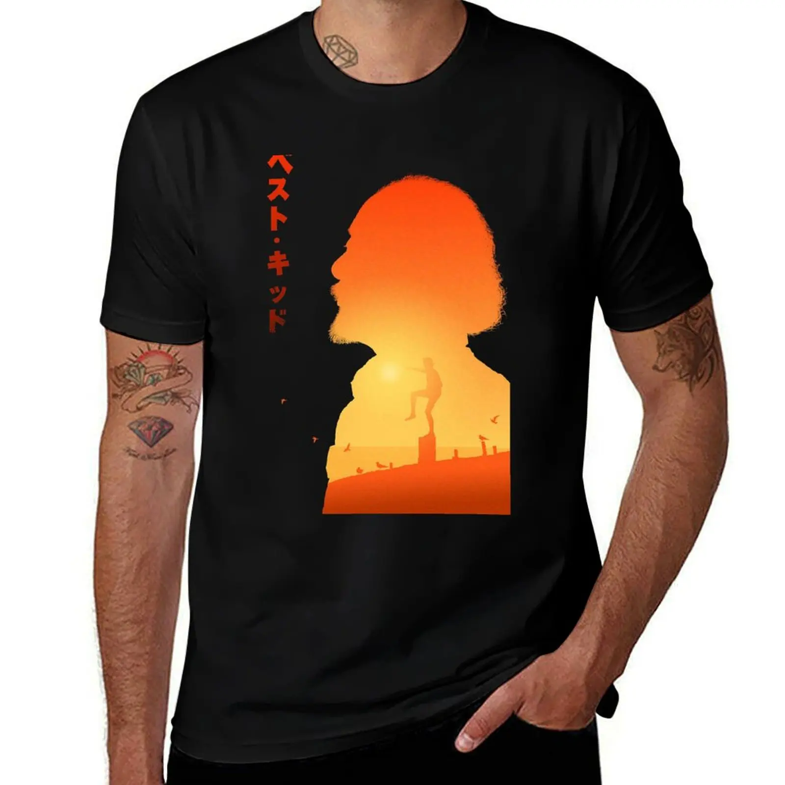 Miyagi sillouette design T-Shirt tops plus sizes street wear oversized t shirt mens clothing