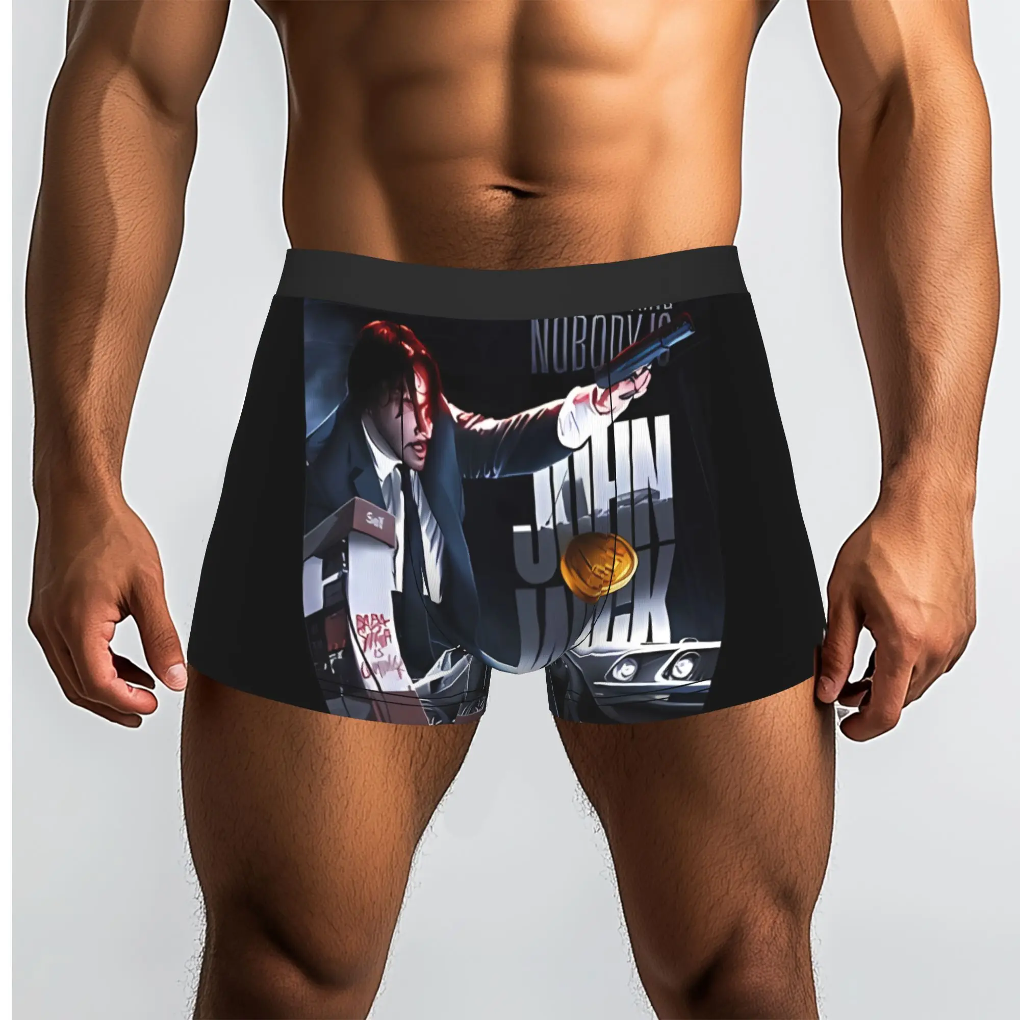 J John Wick Underpants Breathbale Panties Men's Underwear Comfortable Shorts Boxer Briefs
