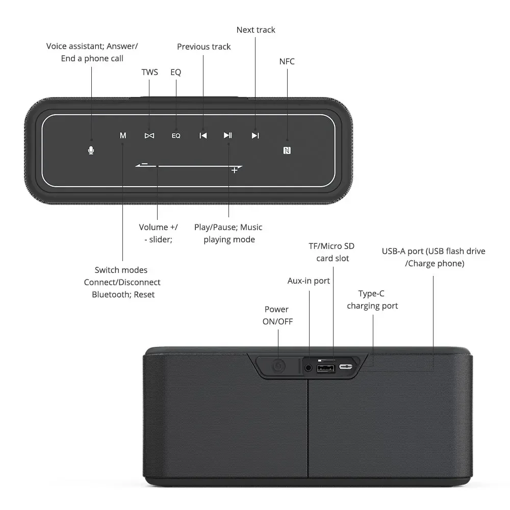 New Product Big Active Speakers 18 Inch Heavy Bass Dj Bar 60W Tv Axaba Wifi Bluetoo th Speaker Power Bank