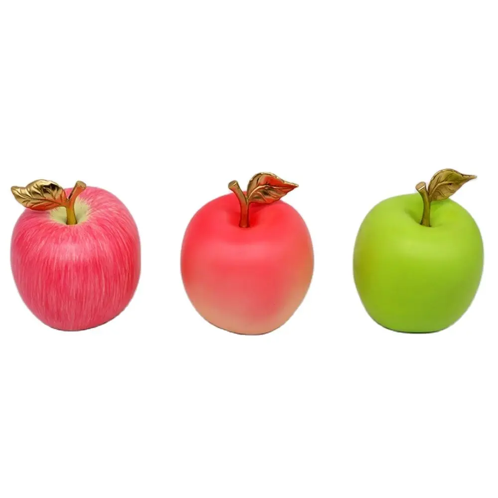 

Artificial Apple Fruits Craft Handicrafts Copper Made Bright Color Apple Pendant Craft Apple Holiday Gift