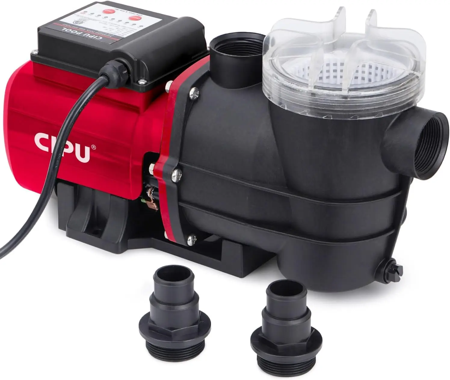 CIPU 1/2 HP Pool Pump with Timer, 3120 GPH Above Ground Pool Pump with Filter Basket and Hose Adapters, 115V Self-Priming Pool