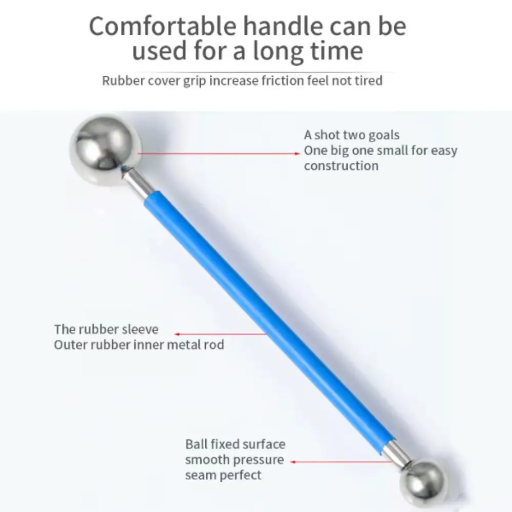 Stainless Steel Tile Grout Tool Tungsten Steel Polymer Clay Seam Pressing Tool Double Steel Pressed Ball Dotting Pen Ball Stylus
