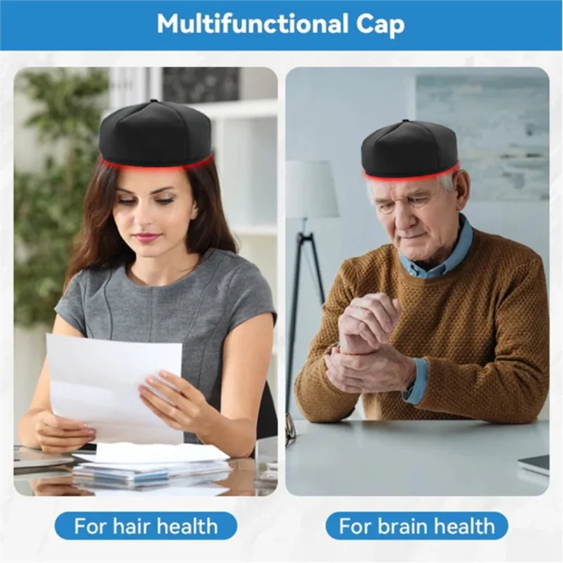 N89R غطاء حراري لعلاج الشعر بالضوء الأحمر مع مصباح LED لنمو الشعر السريع ضد الشعر