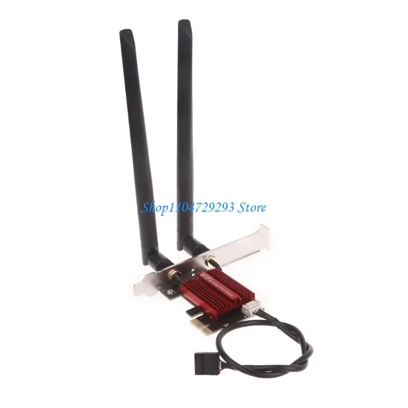 Y2GD 3000Mbps WiFi 6E PCIE WIRELE sem fio Adaptador Compatível 5.2 para AX210 Band 2.4g 6g PCI
